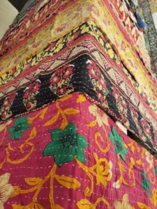 Antique Vintage Kantha <b>Quilt</b> Indian Sari Patchwork Blanket Boho <b>Handmade</b> Cotton Throw Twin Bedspread Bedding for Home Decor - Product Image 4