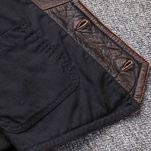 Chaleco de cuero sin mangas de moda de talla grande Chaleco de cuero de moto para hombre Chaleco de cuero de vaca - Product Image 5