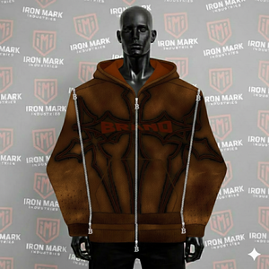 Men's Acid Wash Camouflage Fleece <b>Waterproof</b> 100% Cotton Winter Heavy Weight Plus Size ODM <b>Hoodie</b> IRON MARK INDUSTRIES HIGH - Product Image 3