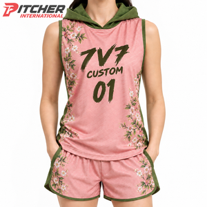 Venta al por Mayor de Camisetas de Flag Football para Mujer, Camisetas Personalizadas Sublimadas, Ropa de Equipo para Compradores de Equipos Estadounidenses, MOQ Bajo - Product Image 3