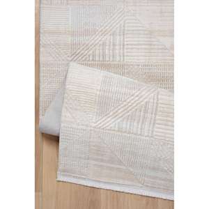 Mexx MX011 Beige Alfombra hecha a máquina Decoración del hogar sin polvo - Product Image 3