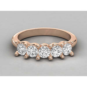 Anillo de Diamantes Cultivados en Laboratorio de 9K para Mujer, Corte Brillante - Product Image 6