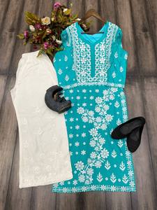 NOUVELLE TENDANCE TOP REYON AVEC FIL DE COTON BRODÉ PANTALON DE TRAVAIL ET DE TRAVAIL ROBE DÉCONTRACTÉE FONCTIONS TRADITIONNELLES PORTER UN COSTUME EN RAYON - Product Image 2