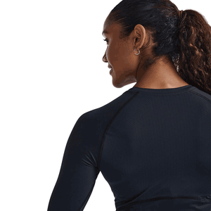 2024 nouvelle arrivée fabriqué en usine femmes solide noir manches longues Spandex Compression chemises respirant femmes t-shirts - Product Image 4