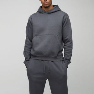 Survêtement de course et de jogging gris uni pour hommes, survêtement coupe-vent uni vierge - Product Image 2