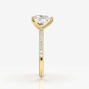 แหวนทอง 14k ประดับเพชรโมอิสซาไนต์ทรงหัวใจ - Product Image 4