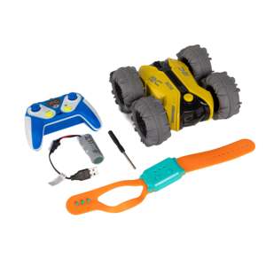 Coche de Acrobacias RC Aquabot de Doble Modo, Control por Reloj a Largo Alcance, Resistente al Agua, con Luces, Fácil de Montar, para Uso en Tierra y Agua - Product Image 4