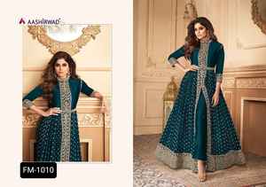 Vêtements indiens pakistanais Georgette Anarkali robes pour femmes séquence lourde travail mariage Festival porter Salwar Kameez costume ethnique - Product Image 6