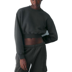 2025 Fashion Oversized women's sweatshirt 100% Cotton Pullover Loose Fit Custom Logo Casual Crewneck <b>Long</b> <b>Sleeve</b> <b>Top</b> - Product Image 4