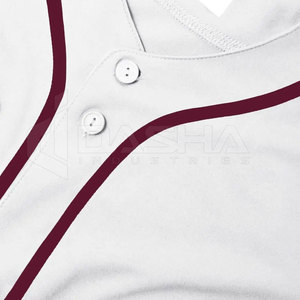 Venta al por mayor de alta calidad transpirable media manga Jersey de béisbol botón completo Hip Hop adultos uniformes ropa de Softbol - Product Image 4