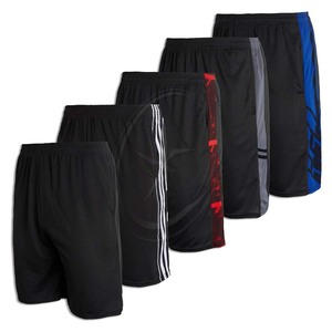 Paquete de 5 pantalones cortos de baloncesto atléticos de secado rápido de malla transpirable para Hombre Ropa Deportiva de secado rápido con bolsillos - Product Image 6