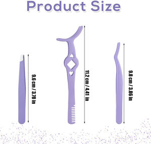 Pince à épiler à sourcils pointue en acier inoxydable de précision outil de toilettage épilateur à cheveux Logo imprimé personnalisé léger écologique - Product Image 5