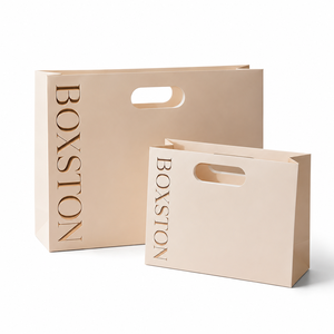 <span class=keywords><strong>Bolsas</strong></span> de Papel para Compras de Ropa y Zapatos, con Logotipo en Relieve de Lujo, Diseño de Moda, Asa Troquelada, Ecológicas y Personalizadas, Gran Venta - Product Image 3