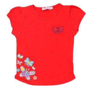 T-shirt imprimé à manches courtes pour nouveau-né fille - Rouge - Product Image 1