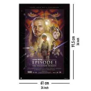 Póster de Star Wars Episodio 1: La Amenaza Fantasma, Impresión Digital, Lona Decorativa Colgante para el Hogar - Product Image 4