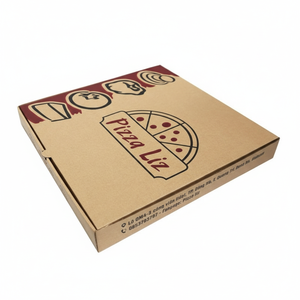 Caja de Pizza Corrugada Ecológica de Alta Calidad para Entrega de Pizza Caliente, Embalaje de Alimentos con Resistencia al Aceite y Apta para Microondas - Product Image 1