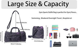 Sac de sport personnalisé pour homme et femme, sac de sport noir, sac de voyage, sac de sport de grande capacité pour l'extérieur - Product Image 4