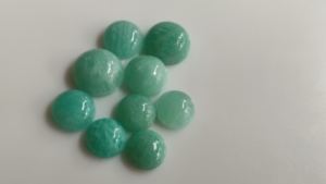 Piedra preciosa de forma redonda de amazonita pequeña, 2mm-2,5mm, amazonita Natural, parte posterior plana, cabujón suelto, piedra cortada, amazonita verde redonda de 2mm - Product Image 2