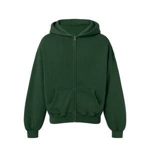 Sudadera con capucha para hombre de gran tamaño, color verde, peso pesado, calidad premium - Product Image 1