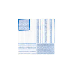 Serviettes blanches 48x48cm Campos Blue Print Bambutex Naturel 300 pièces B2B - Product Image 1