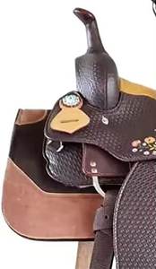 Silla de montar hecha a mano de cuero Premium occidental para carreras inglesas de alta venta de caballos de la India de fabricación mayorista - Product Image 2