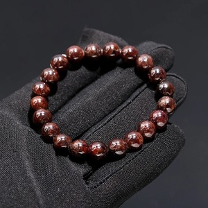 100% Natural Garnet Gemstone <b>Beaded</b> <b>Bracelet</b> 8 mm Smooth Vintage Style Christmas Jewelry for Engagement or Birthday - Product Image 6