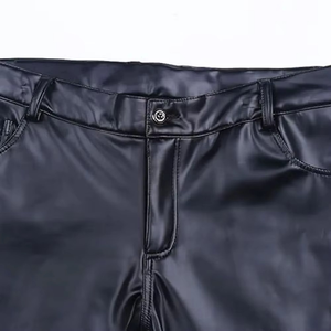 Pantaloni in Pelle <span class=keywords><strong>da</strong></span> Uomo Casual di Alta Qualità Personalizzati Design di Punta <span class=keywords><strong>Leggings</strong></span> Invernali a Vita Alta con Logo Opzioni Taglie Forti - Product Image 5