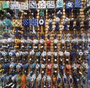 Beads Art Rustic Blue Elephant Tile Cast Iron Ceramic Multifunction <b>Wall</b> <b>Mounted</b> Coat Hooks & <b>Rails</b> - Product Image 2