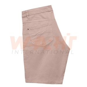 Pantalones cortos de mezclilla de algodón de cintura media para hombre, ropa de verano de punto transpirable, cierre de cordón, servicio OEM sólido - Product Image 5