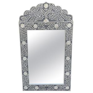 Miroir mural artisanal Art Déco en incrustation d'os, luxueux, écologique, fait main, léger, facile à installer, pour anniversaire - Product Image 4