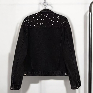 Chaquetas Vaqueras Holgadas Extra Grandes Personalizadas para Mujer, Color Caramelo Ecológico, Ropa Exterior Informal de Otoño Invierno, Estilo Moderno y a la Moda - Product Image 3