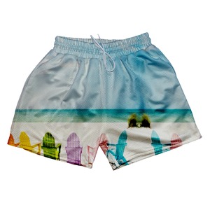 Short de basket-ball vintage personnalisé de haute qualité, taille moyenne, maille respirante, conception avec service OEM, style sportif décontracté - Product Image 4