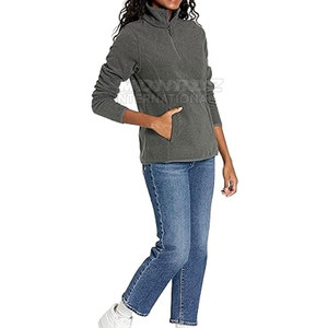 Marque privée Veste polaire respirante tricotée pour femmes par temps froid Fabricant direct thermique extérieur à fermeture éclair complète - Product Image 6