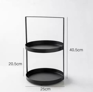 <b>Black</b> Decorative Rectangle <b>Serving</b> <b>Tray</b> with Silver Stainless Steel Handles - Product Image 4