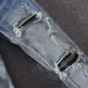 Pantalones Vaqueros de Mezclilla para Hombre, Corte Recto, Estilo Dulce, Acabado Lavado, Material de Algodón/Spandex, MOQ Bajo, Personalizables - Product Image 6