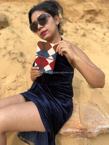 ปกผ้าแข็งทำด้วยมือแท้ใหม่บันทึกการปิดด้ายที่ปลอดภัยโบโฮวินเทจสีสันสดใสปก unlined รีไซเคิลสมุดบันทึก - Product Image 2