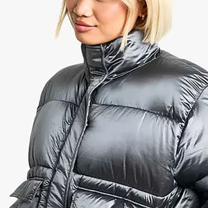 OEM/ODM Custom Made Casual Wear Down Fill Bubble Jacket Plus Size Waterproof Winter <b>Warm</b> Crop <b>Top</b> Coat for <b>Women</b> - Product Image 2