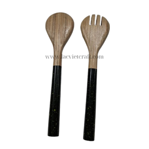 Serveur de salade en bambou filé écologique à bon prix, ensemble d'ustensiles de cuisine du Vietnam, meilleure vente, vente en gros - Product Image 4