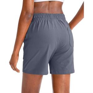 Pantalones cortos de compresión de algodón 100% de alta calidad, cintura elástica informal a la moda con cierre de cintura media, tejido transpirable hecho en Pakistán - Product Image 2