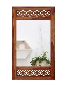Cambrey Side Stripped Mirror With Frame Wood Item Unique Item top beautiful Product wood Mirror Frame New Design