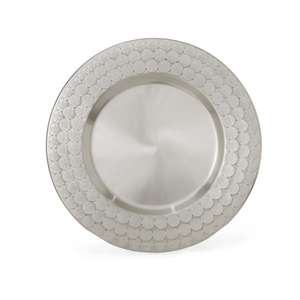 Plato de Presentación Redondo de Acero Inoxidable, Ecológico y Moderno, Artículo Decorativo para Bodas, Vajilla al por Mayor, Diseño de Monedas - Product Image 1