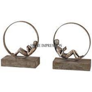 Heavy Duty Metal Made Unique Fancy Designer Modern Creative At Designer Home And Office Escritorios Estantes Acentos decorativos Sujetalibros - Product Image 6