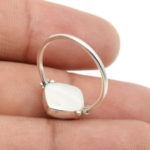 Anillo clásico de Plata de Ley 925 sólida, forma de cojín hecha a mano con piedras preciosas de ónix negro Natural, joyería Bohemia, proveedores a granel - Product Image 5