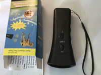 Double fin Répulsif pour chien de compagnie Anti-aboiement Stop Aboiement Dispositif de formation Trainer LED Ultrasonique Anti-aboiement Ultrasonique Sans Batterie