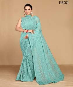 Vêtements de festival les plus tendances Saree imprimé en soie douce avec chemisier Pièce pour femmes indiennes Sari pas cher meilleur prix vente en gros vêtements Surat - Product Image 3