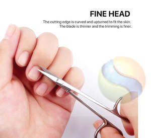 Ciseaux à cuticules de précision, outil de manucure en acier inoxydable, ciseaux à cuticules incurvés EliteEdge |   Ongles professionnels - Product Image 5