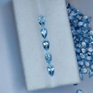 Pierre précieuse naturelle en forme de poire en aquamarine - Product Image 1