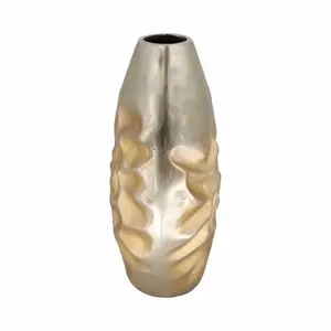 Lot de 2 vase végétal élégant en or et blanc pour la décoration de table de mariage Vase plaqué or de vente chaude pour la décoration de balcon - Product Image 6