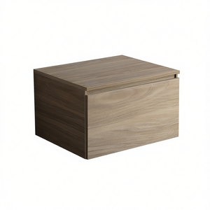 Commode sur pied en chêne naturel Vieste 60 cm, design minimaliste, solution de rangement en bois à un seul niveau pour salon - Product Image 2