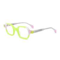 Montures de lunettes optiques unisexes pour adultes en acétate carrées écologiques au prix d'usine